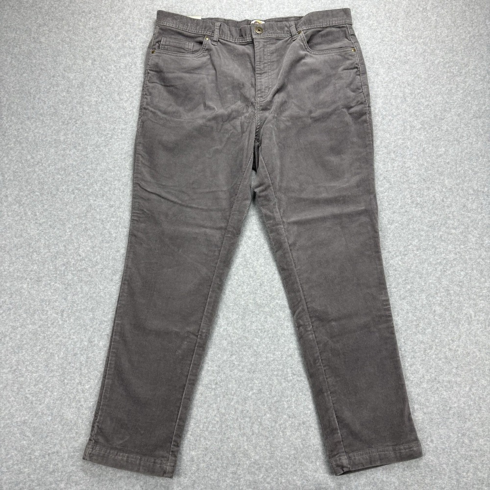 C&C California Corduroy Pants Mens 38x30 Gray Ribbed Straight Leg Casual Classic